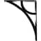 Ekena Millwork Galveston Wrought Iron Bracket, (Triple center brace), Powder Coated Black 2"W x 7 1/2"D x 10"H BKTM02X07X10TGL - alternate 3